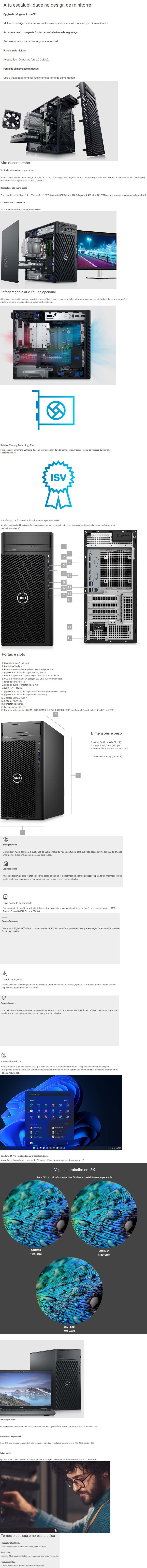 SERVIDOR DELL CORE I7 4.9GHz 16GB RAM VIDEO NVIDIA 16GB DDR6 SSD 256GB